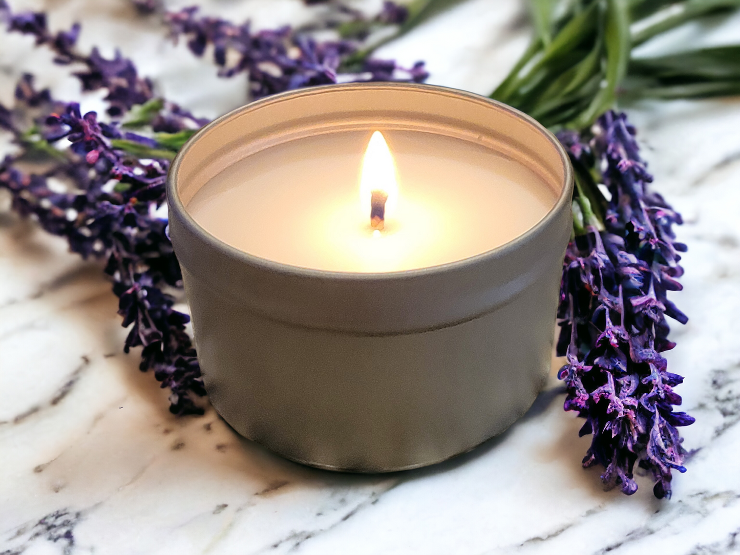 Calming Lavender - Natural Wax Scented Candle